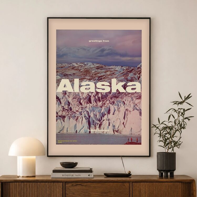 Alaska Vintage Travel Poster Framed Art Print