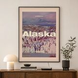 Alaska Vintage Travel Poster Framed Art Print