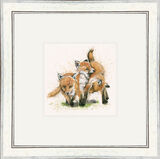 Ace of Cubs (Fox Cubs) - Foxes Framed Limited Edition Art Print by Kay Johns