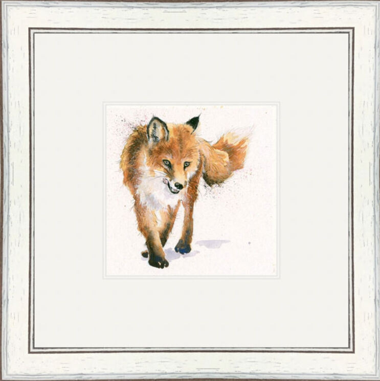Lady Luck (Fox) - Foxes Framed Limited Edition Art Print by Kay Johns