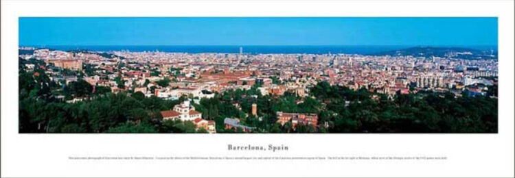 Barcelona Panoramic Art Print by James Blakeway Panoramas