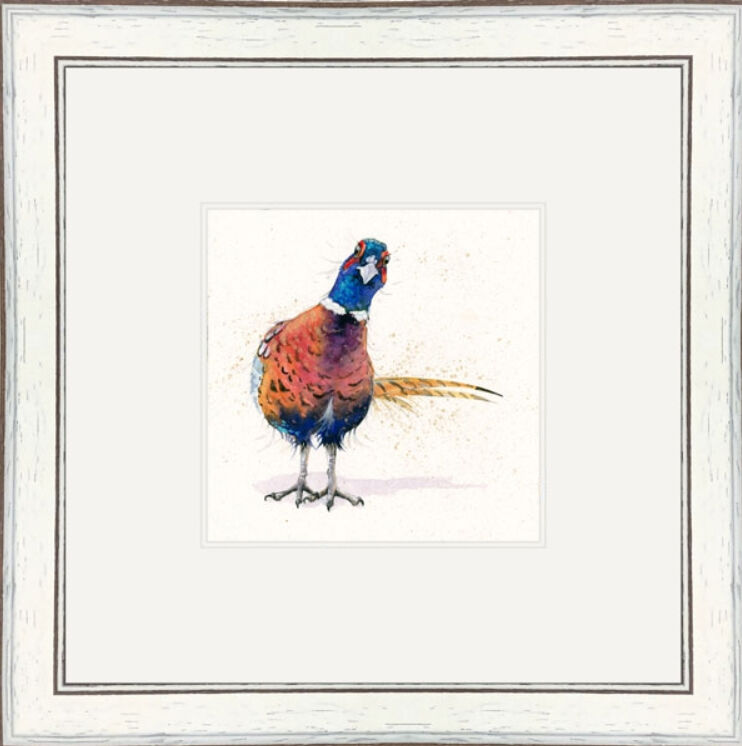 Only Me - Pheasant - Game Birds Framed Limited Edition Art Print by Kay Johns