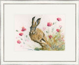 Poppy Dash - Hares Framed Limited Edition Art Print by Kay Johns