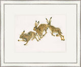 The Chase - Hares Framed Limited Edition Art Print by Kay Johns