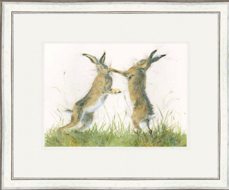 Take That- Hares Framed Limited Edition Art Print by Kay Johns