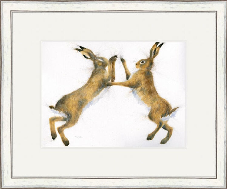 Girl Power- Hares Framed Limited Edition Art Print by Kay Johns