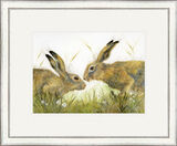 Love is in the Hare- Hares Framed Limited Edition Art Print by Kay Johns