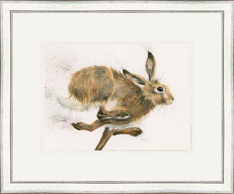 Too Da Loo- Hares Framed Limited Edition Art Print by Kay Johns