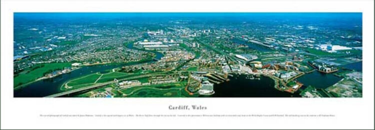 Cardiff Panoramic Art Print by James Blakeway Panoramas