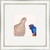 No I'm The Boss- Pheasants - Game Birds Framed Limited Edition Art Print by Kay Johns