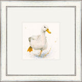 Puddle Duck  - Farmyard Animals Framed Limited Edition Art Print by Kay Johns