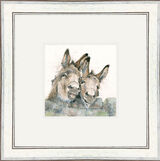 Happy Days (Donkeys) - Farmyard Animals Framed Limited Edition Art Print by Kay Johns