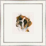 Boxer Tricks (Boxer)- Dogs and Cats Framed Limited Edition Art Print by Kay Johns