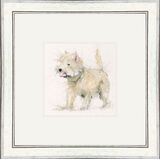 Scruff (Westie) - Dogs and Cats Framed Limited Edition Art Print by Kay Johns