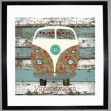 VINTAGEWAGEN Framed Art Print by Clare Walton