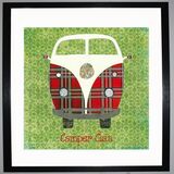 CAMPER CLAN Framed Art Print by Clare Walton