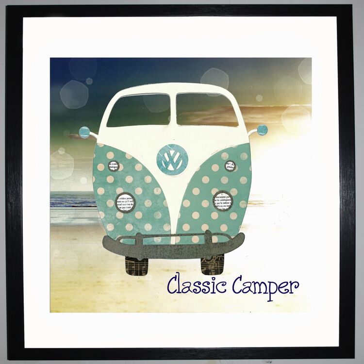 CLASSIC CAMPER Framed Art Print by Clare Walton