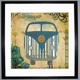 INDI-CAMPER Framed Art Print by Clare Walton