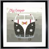 CITY CAMPER Framed Art Print by Clare Walton