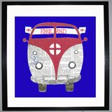 CAMPER FAN Framed Art Print by Clare Walton