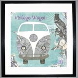 VINTAGEWAGEN Framed Art Print by Clare Walton
