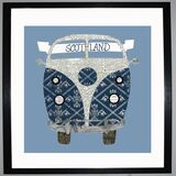 CAMPER FAN Framed Art Print by Clare Walton