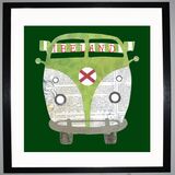 CAMPER FAN Framed Art Print by Clare Walton