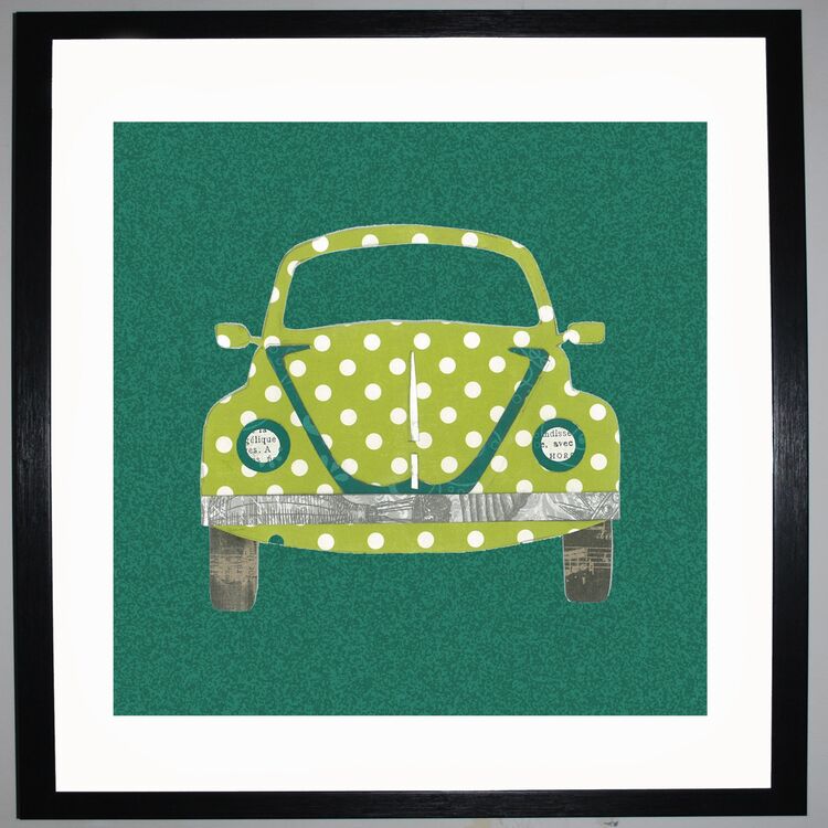 Lime Beetle Framed Art Print by Clare Walton