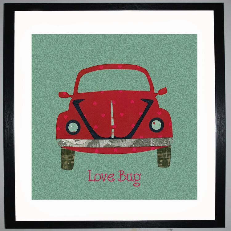 LOVE BUG Framed Art Print by Clare Walton