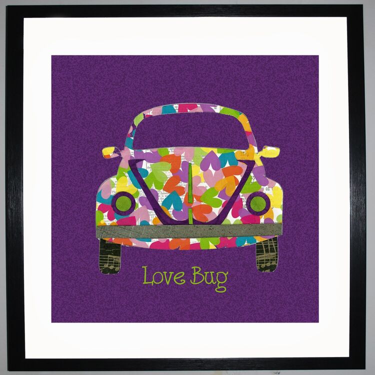 LOVE BUG Framed Art Print by Clare Walton