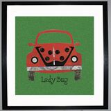 Lady Bug Framed Art Print by Clare Walton