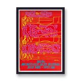 Keith Haring X Andy Warhol Montreux Jazz Festival 1986 Framed Art Print