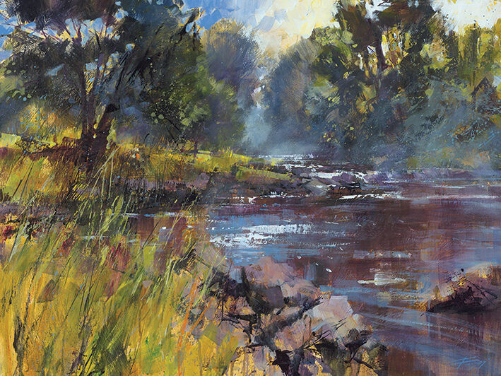 Rocky River Canvas Art Print by Chris Forsey
