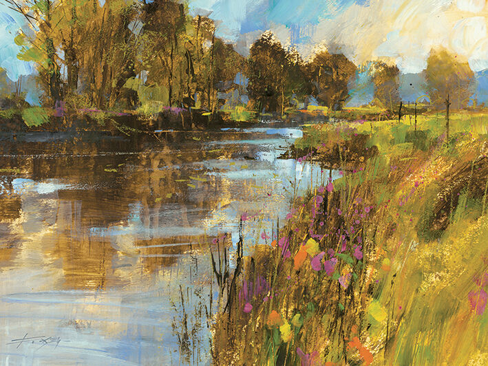 Spring River Canvas Art Print by Chris Forsey