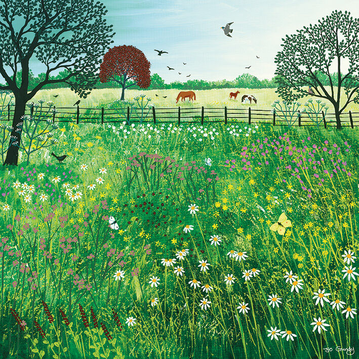 Summer Grazing Canvas Art Print by Jo Grundy
