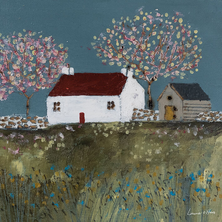 Wild Flower & Blossoms Canvas Art Print by Louise O'Hara