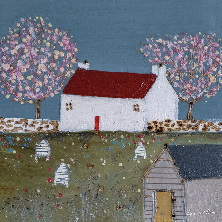 The Shed with the Yellow Door II Canvas Art Print by Louise O'Hara