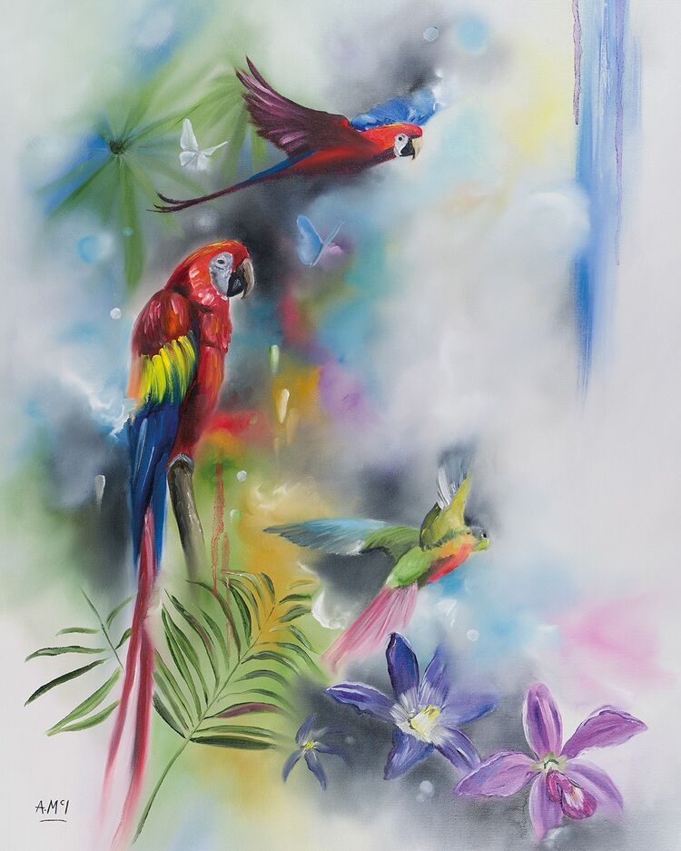 Tropical Beauty Canvas Art Print by Alison McIlkenny