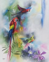 Tropical Beauty Canvas Art Print by Alison McIlkenny