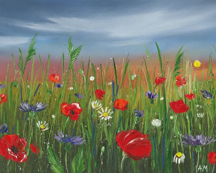 Poppies Canvas Art Print by Alison McIlkenny
