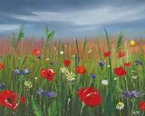Poppies Canvas Art Print by Alison McIlkenny