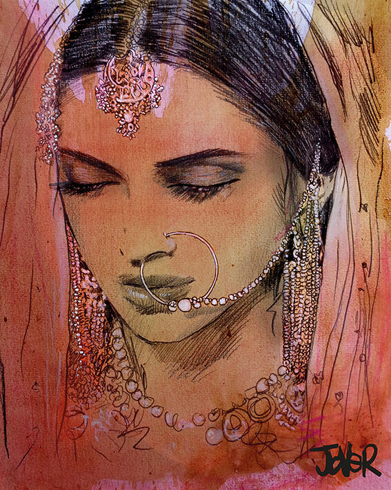 Asha Canvas Art Print by Loui Jover