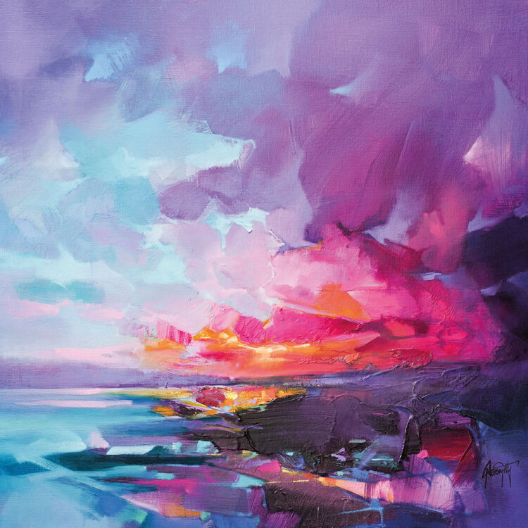 Dusk Magenta Canvas Art Print by Scott Naismith