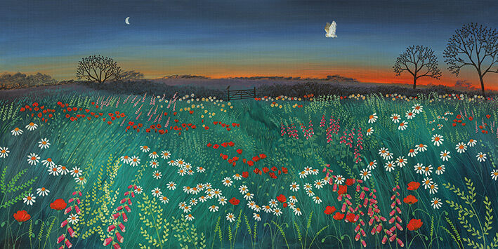 Twilight Meadow Canvas Art Print by Jo Grundy