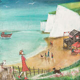 Cliff Top Ramble Canvas Art Print by Joe Ramm