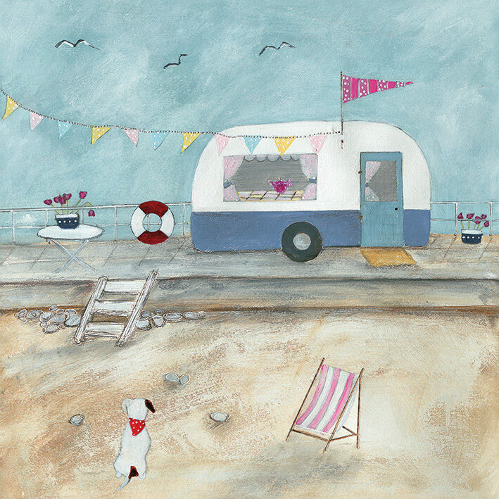 A Weekend at the Seaside Canvas Art Print by Louise O'Hara