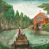 Boat House Canvas Art Print by Joe Ramm