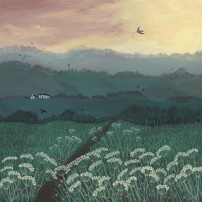 Purple Haze Canvas Art Print by Jo Grundy