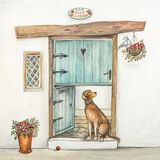Dog Rose Cottage Canvas Art Print by Joe Ramm