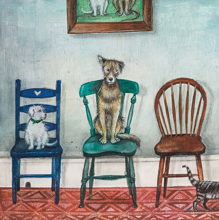 Musical Chairs Canvas Art Print by Joe Ramm